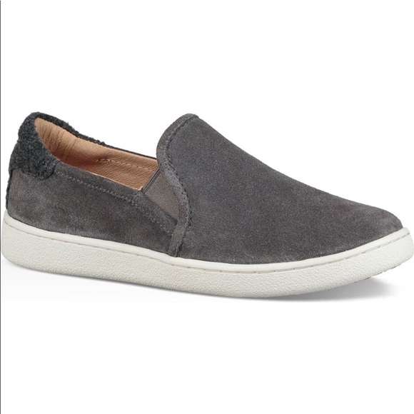 UGG Shoes - UGG Suede Charcoal Slip Ons